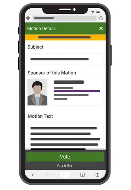 Illustration of the electronic voting system